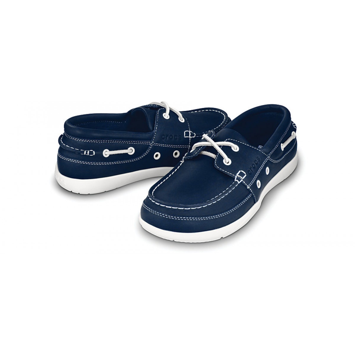 Crocs Harborline 11371 Brown Leather Moccasin Boat Shoes Men's 7M,  Women's SZ 9M | eBay